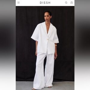 DISSH |  Norah white linen pant